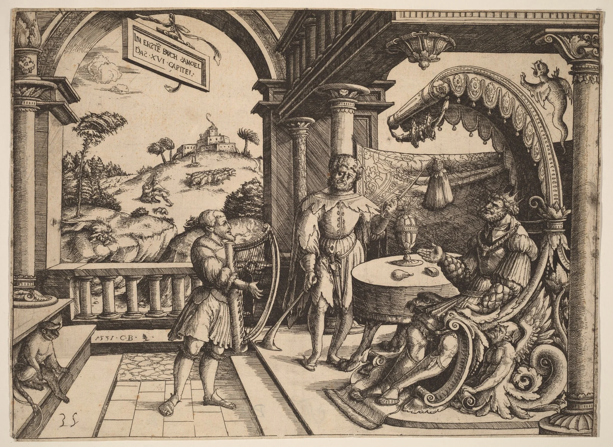 David Playing the Harp before Saul, detail