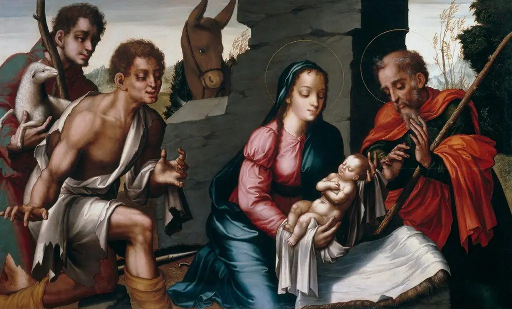 The Adoration of the Shepherds, by Luis de Morales, oil, 1565