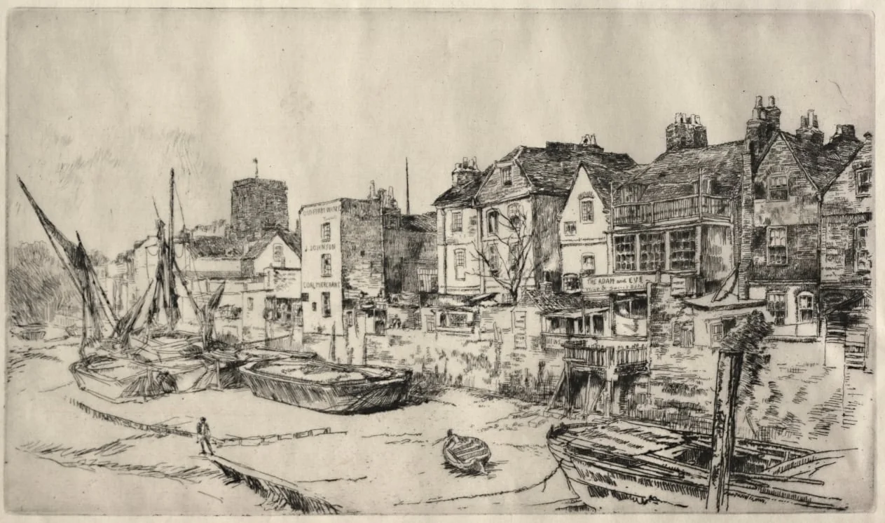 "Adam and Eve" Tavern, Old Chelsea, detail