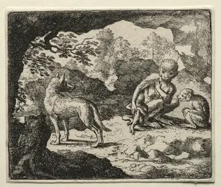 Reynard the Fox:  The Wolf in the Monkey's Den, by Allart van Everdingen, 1662