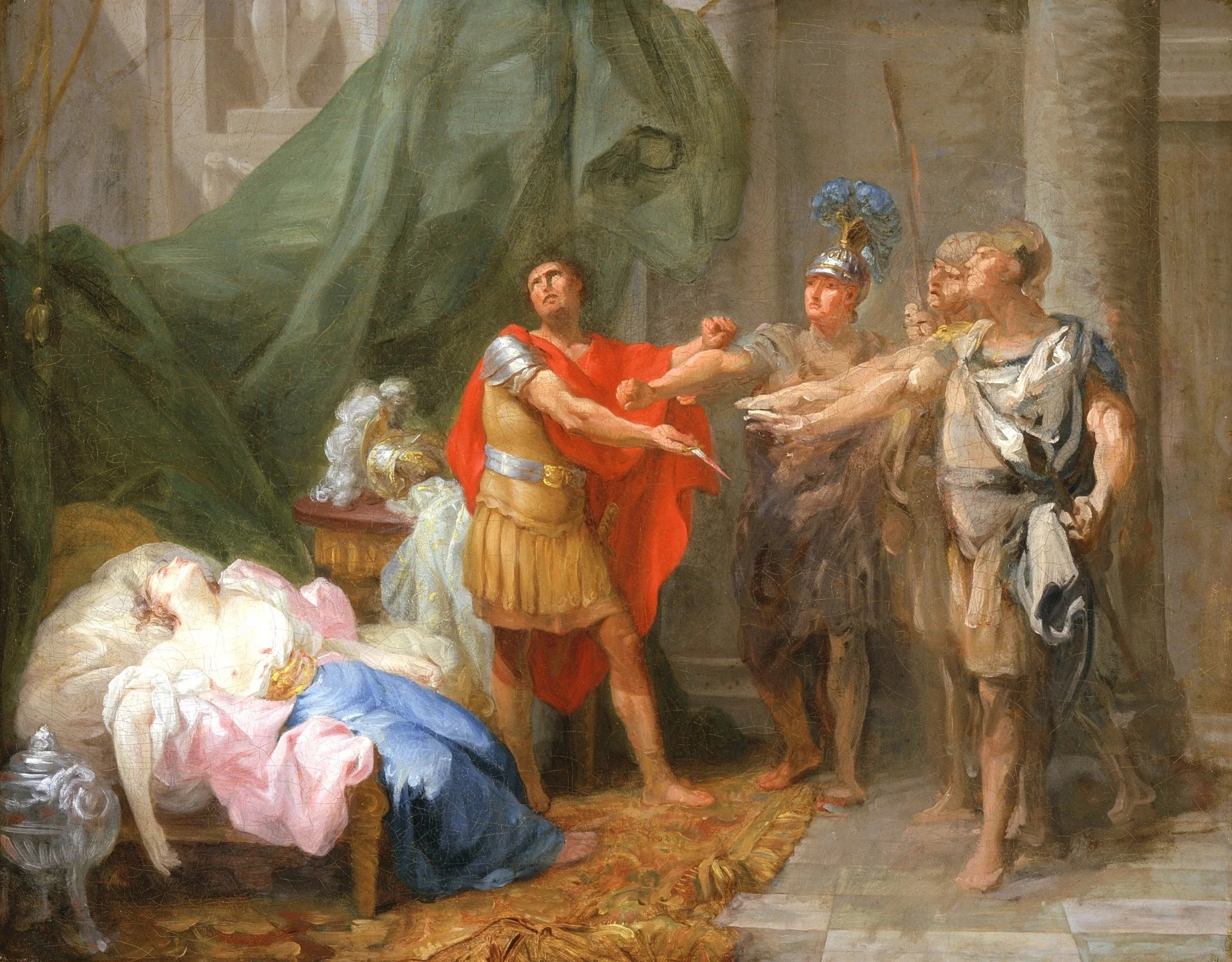 The Oath of Brutus, detail