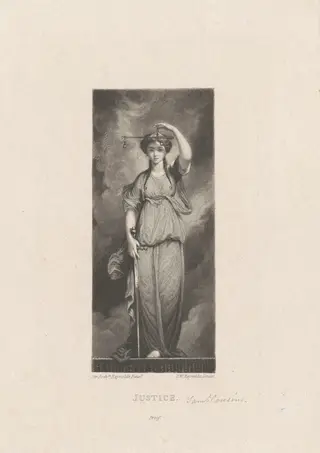 Justice, by Samuel William Reynolds I, ink, 1804