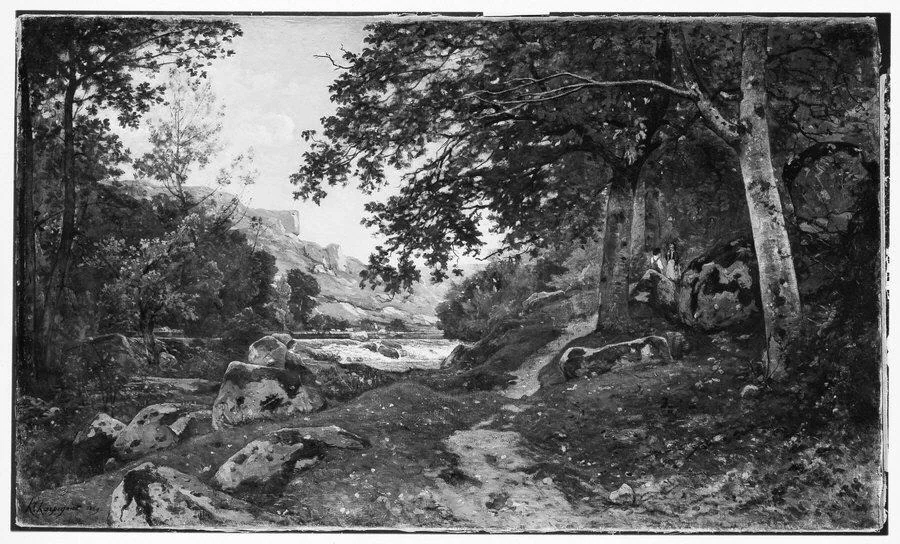 The Rocky Path in the Morvan (Chemin des roches dans le Morvan), detail