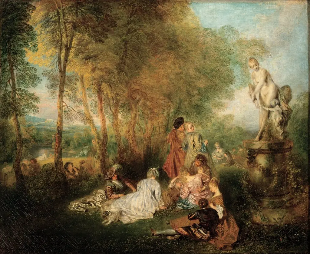The Feast of Love, by Jean Antoine Watteau, oil, 1718