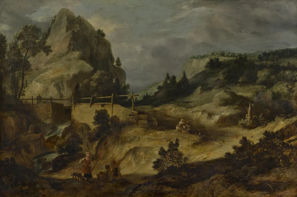 Gebirgslandschaft, by Roelant Roghman, paint, 1669