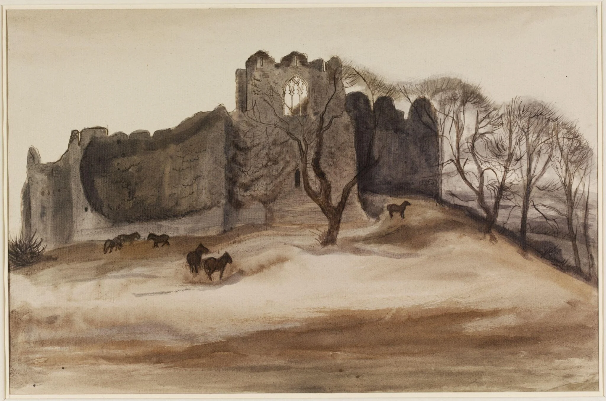 Oystermouth Castle, Gower, Glamorganshire, detail