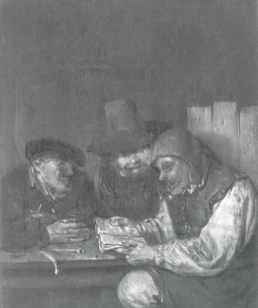 Peasants Singing at an Inn, detail
