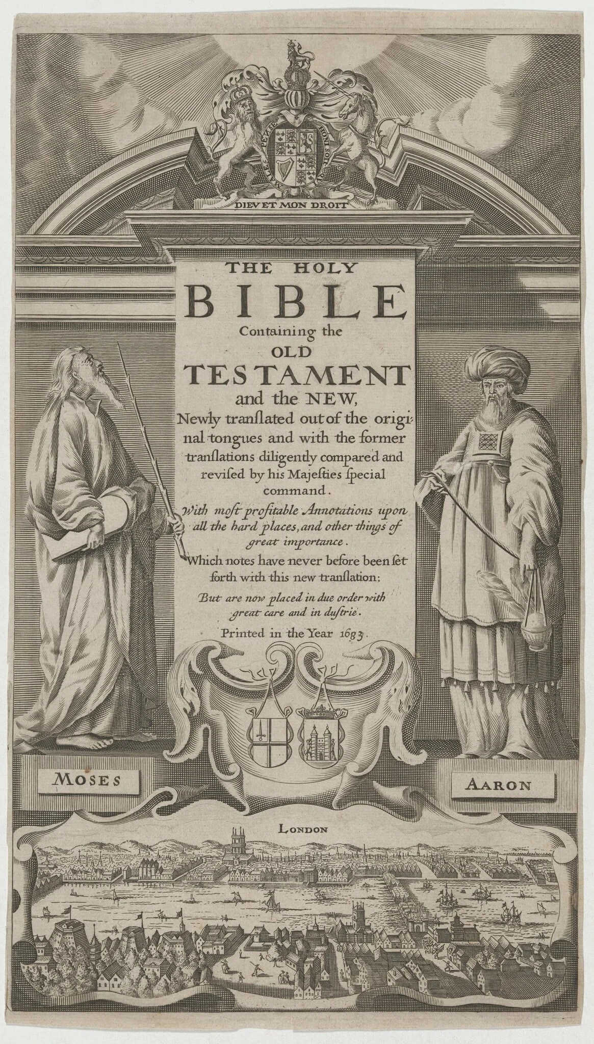 Title Page to the Bible, detail