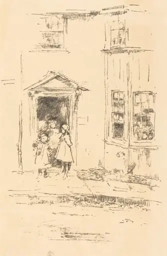 The Little Doorway, Lyme Regis, by James McNeill Whistler, ink, 1895