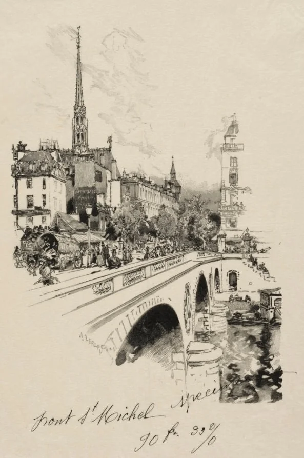 Le Pont Saint-Michel, detail