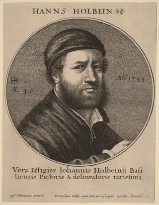 Hans Holbein the Younger, by Wenceslaus Hollar, ink, 1647