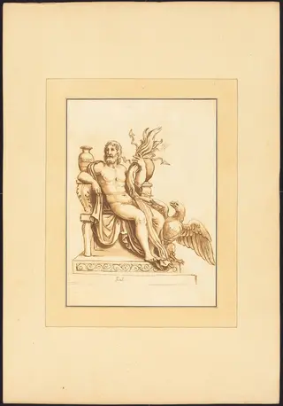 Jupiter, by Maria Catharina Prestel, ink, 1781