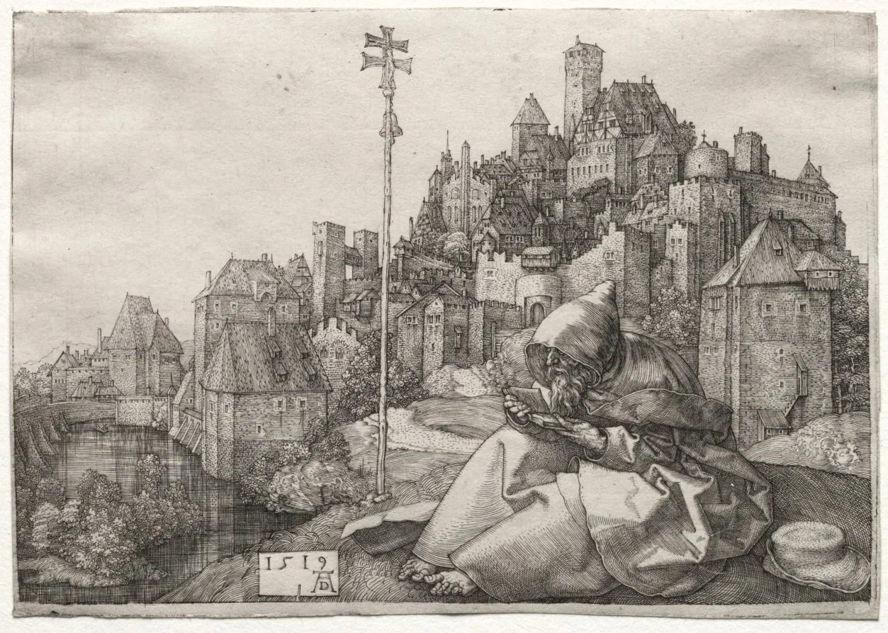 St. Anthony Reading, detail