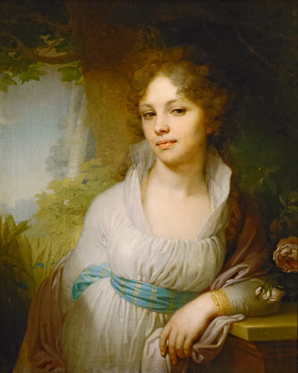 Portrait of Maria Ivanovna Lopukhina, by Vladimir Borovikovsky, oil, 1799