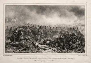 Dernière Charge des Lanciers Rouges à Waterloo, by Auguste Raffet, 1834