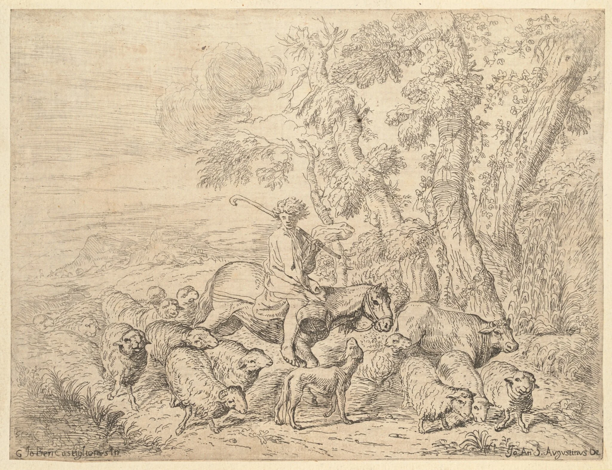 Shepherd on Horseback, detail