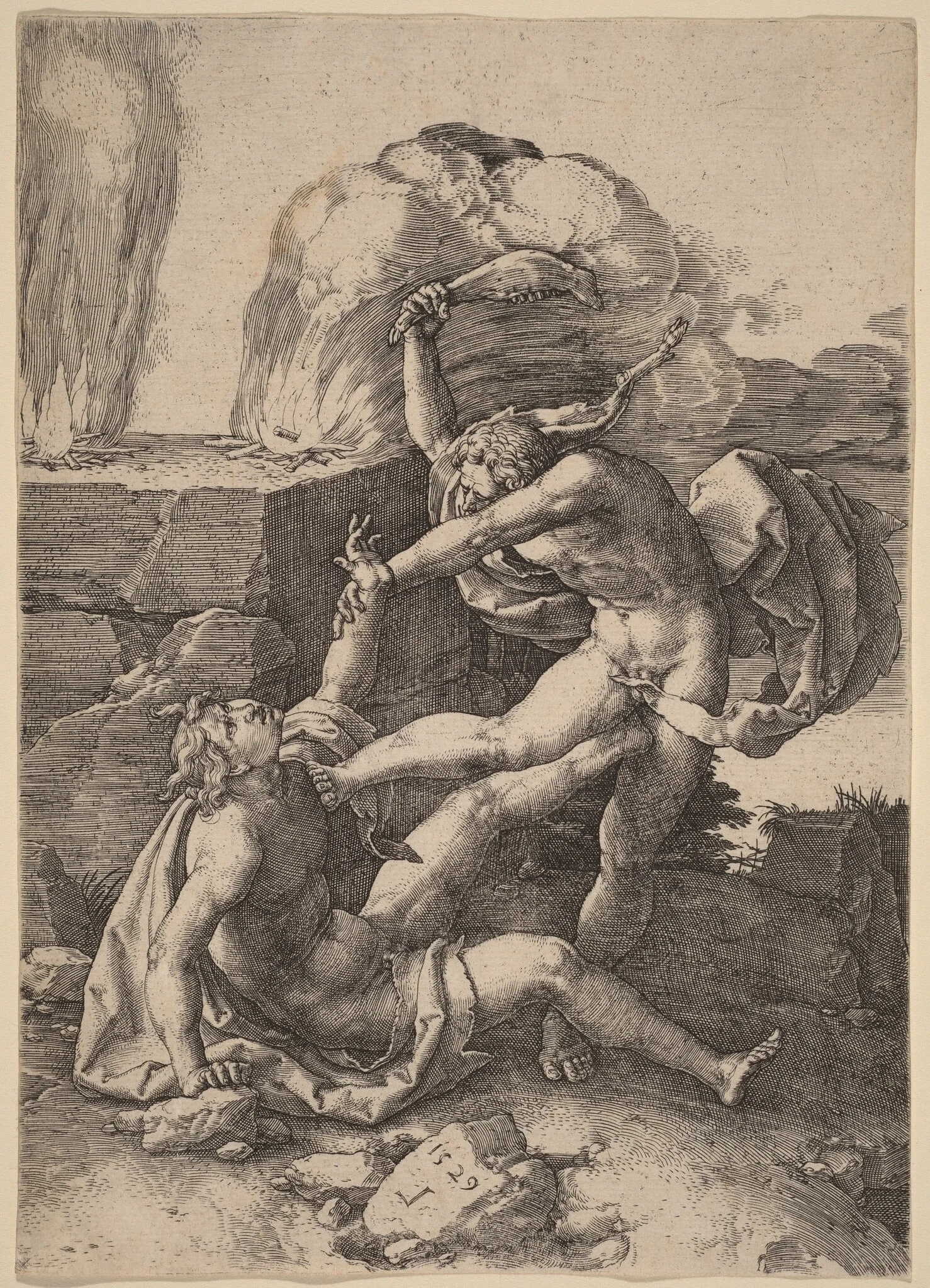 Cain Killing Abel, detail