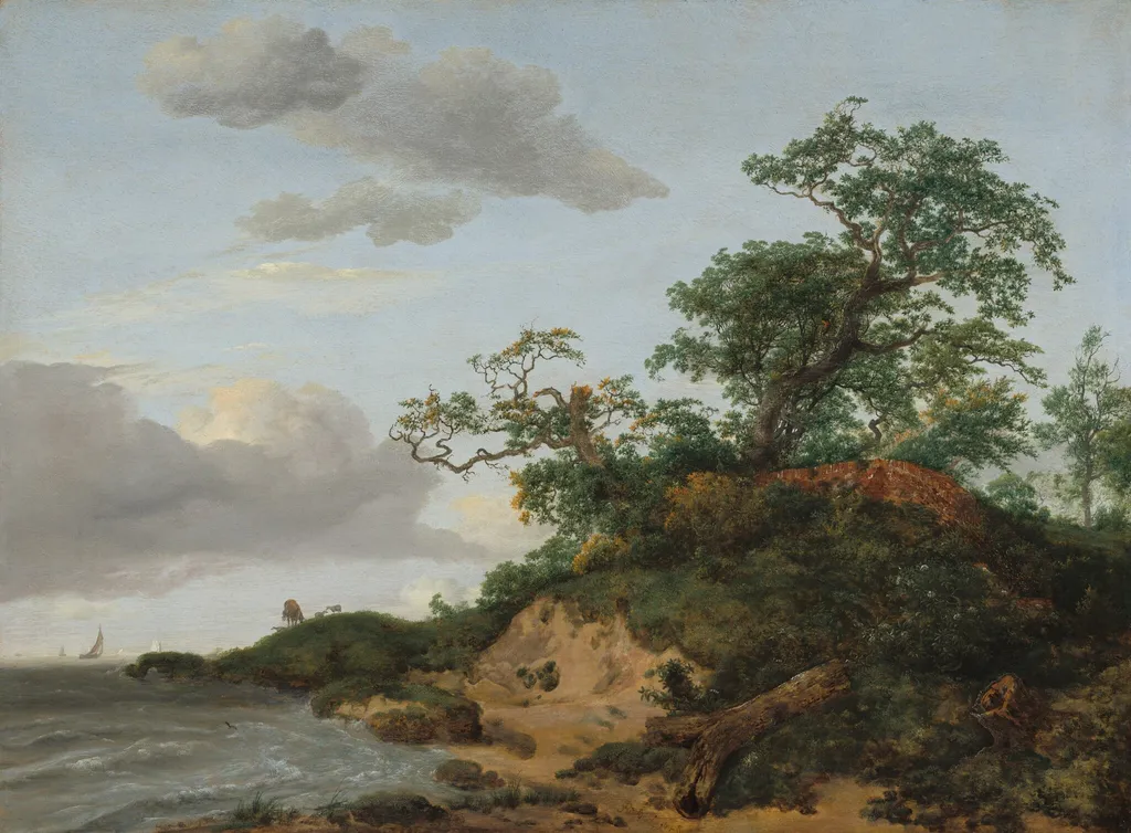 Dunes by the Sea, by Jacob van Ruisdael, oil, 1648