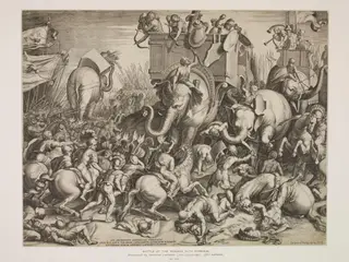 Battle of the Romans with Pyrrhus, by Antonio Lafréry, 1525