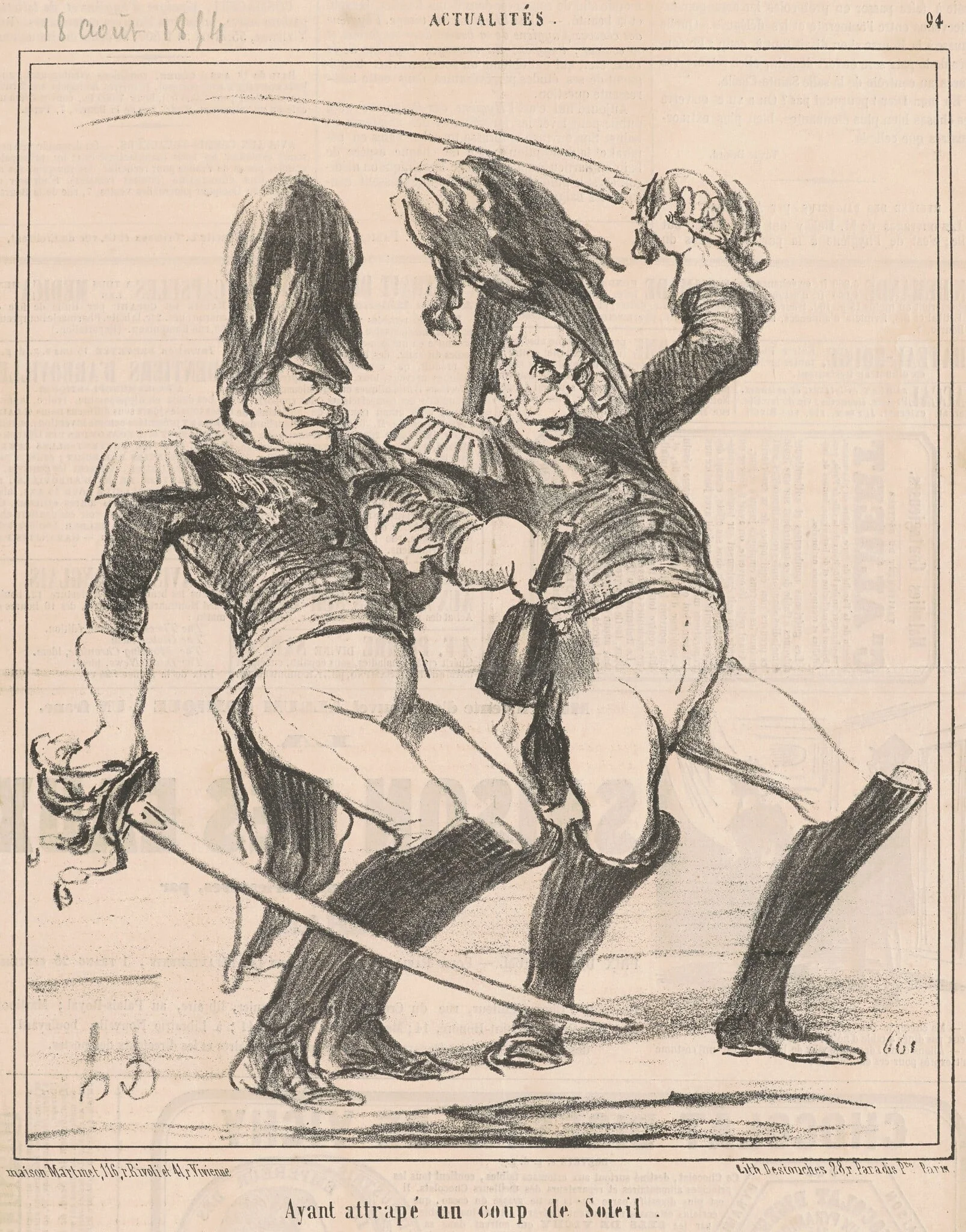 Ayant attrapé un coup de soleil, detail