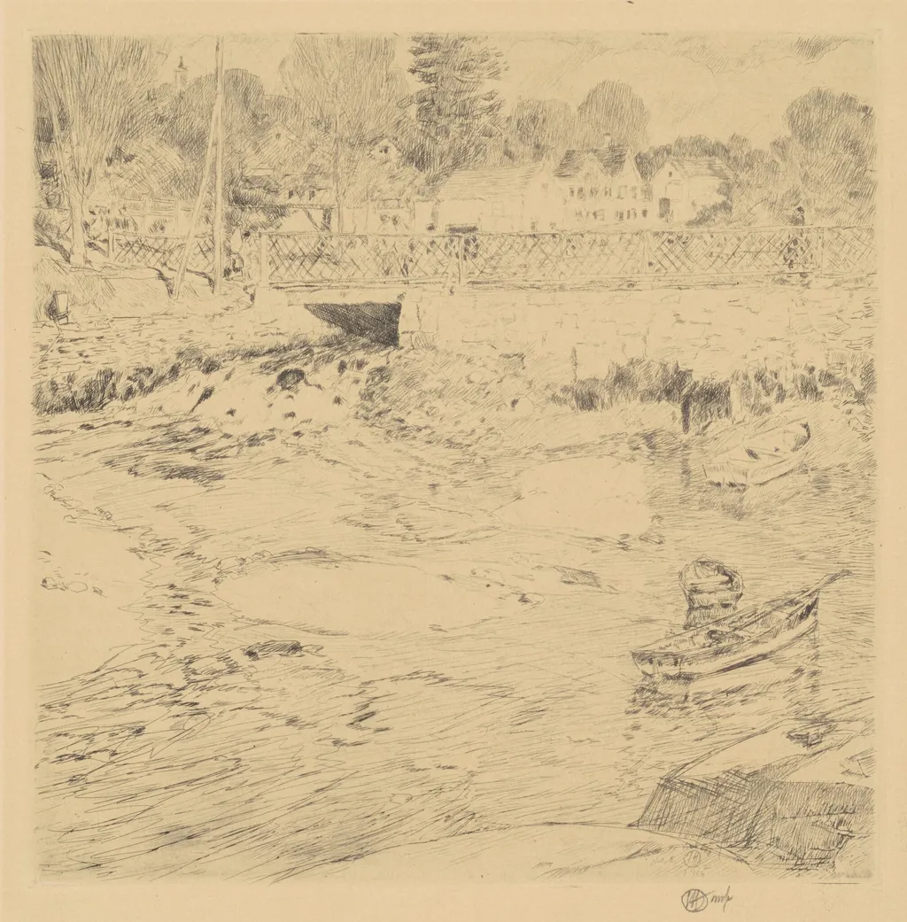 Old Lace, by Childe Hassam, ink, 1915