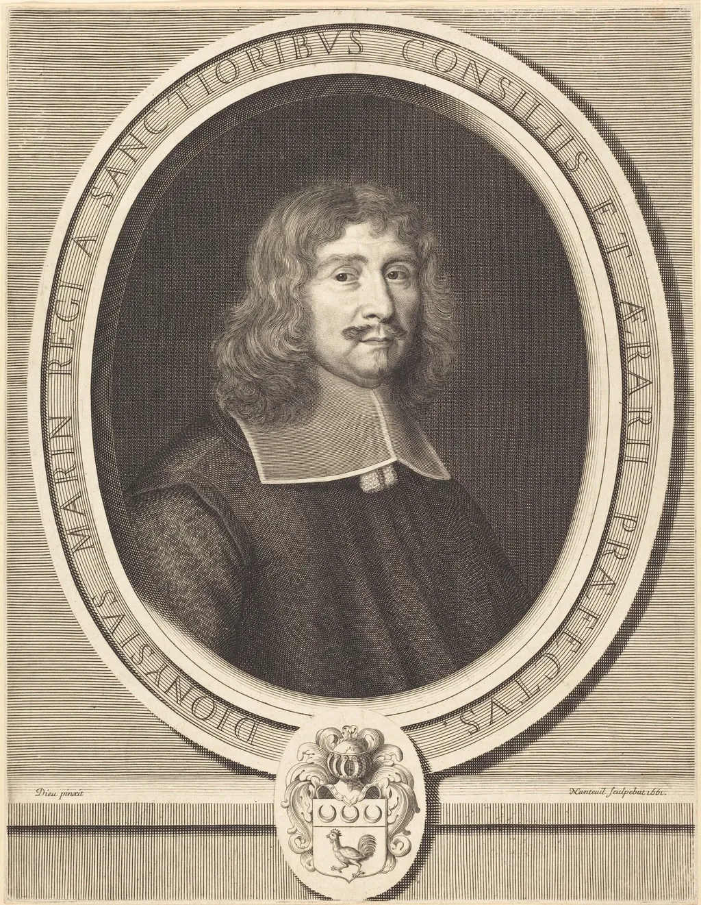 Denis Marin, by Robert Nanteuil, ink, 1661