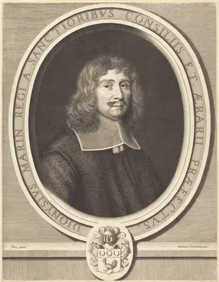 Denis Marin, by Robert Nanteuil, ink, 1661
