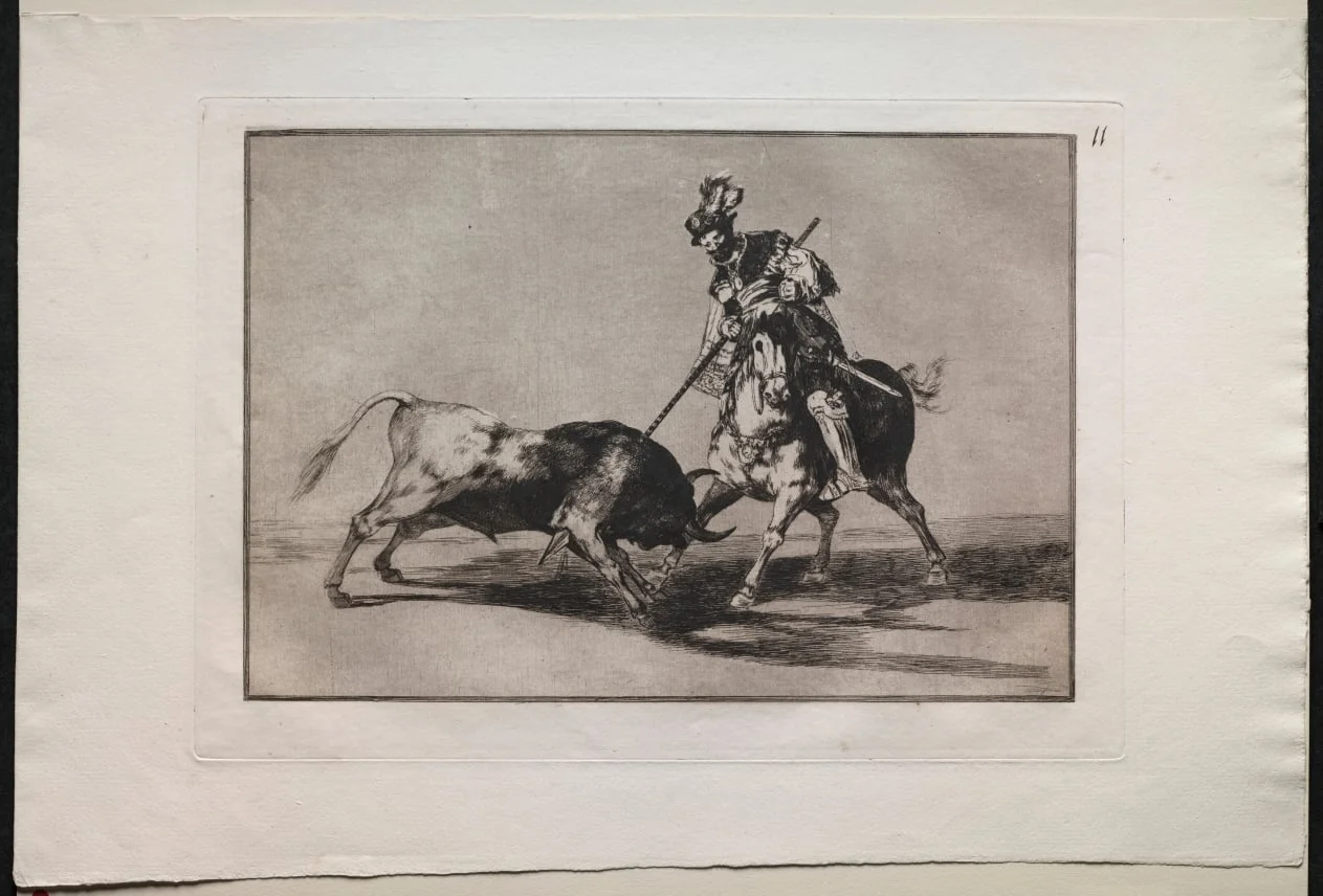 Bullfights: El Cid Campeador Spearing Another Bull, detail