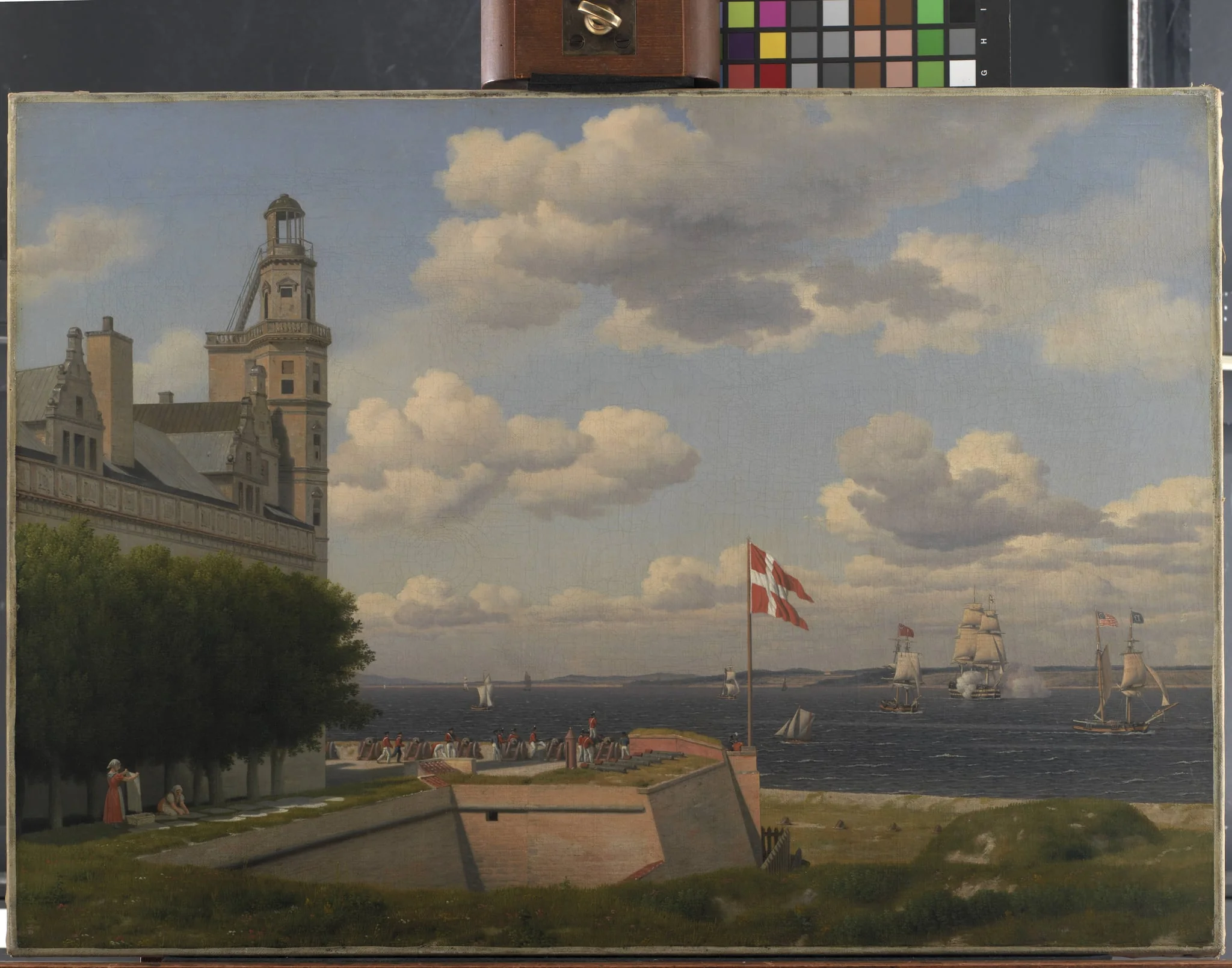 A View towards the Swedish Coast from the Ramparts of Kronborg Castle, detail