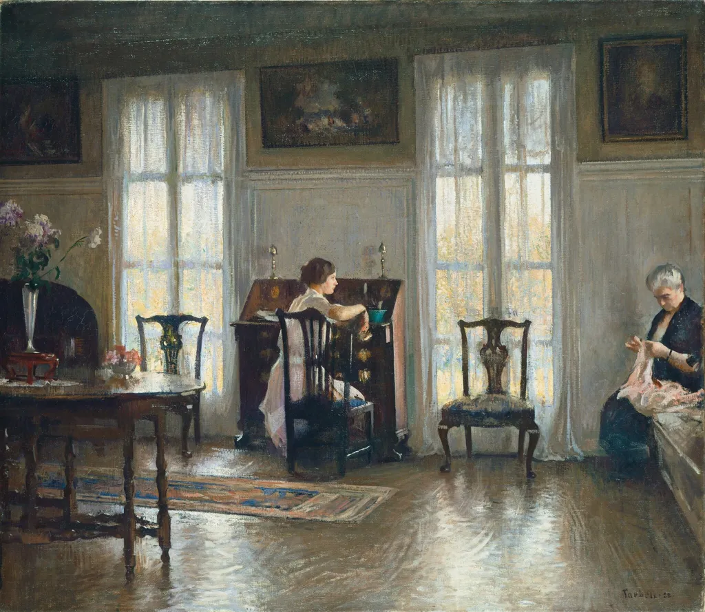 Mother and Mary, by Edmund Charles Tarbell, oil, 1922