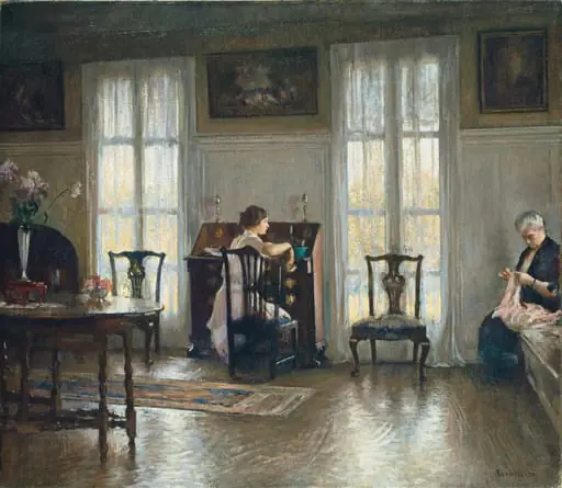 Mother and Mary, by Edmund Charles Tarbell, oil, 1922
