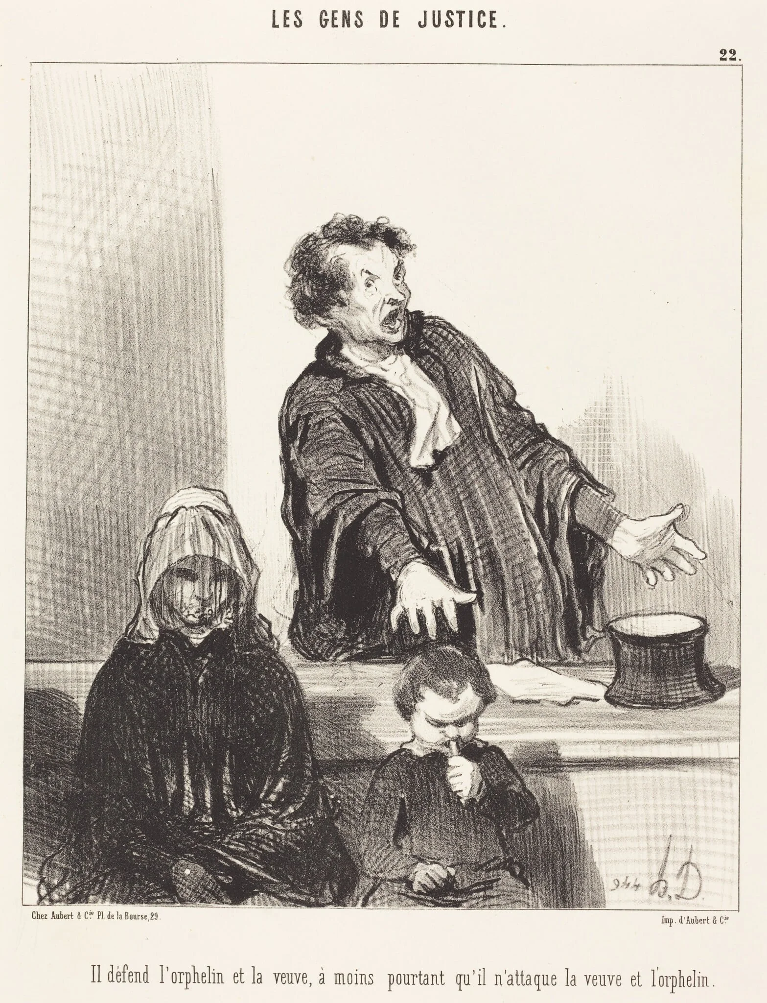 Il défend l'orphelin et la veuve, a moins..., detail