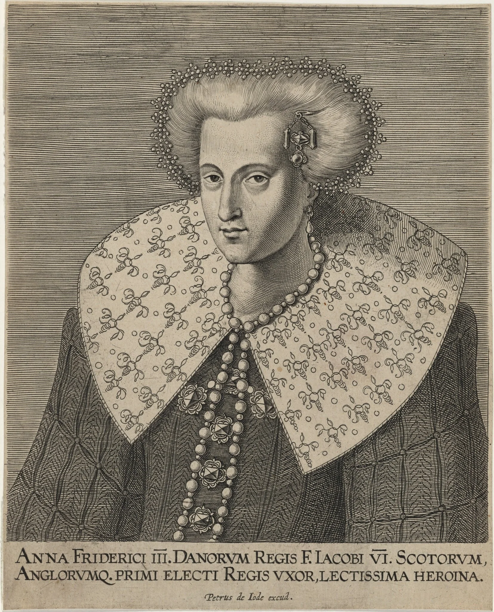 Anne of Denmark, Queen of Scotland and England, detail