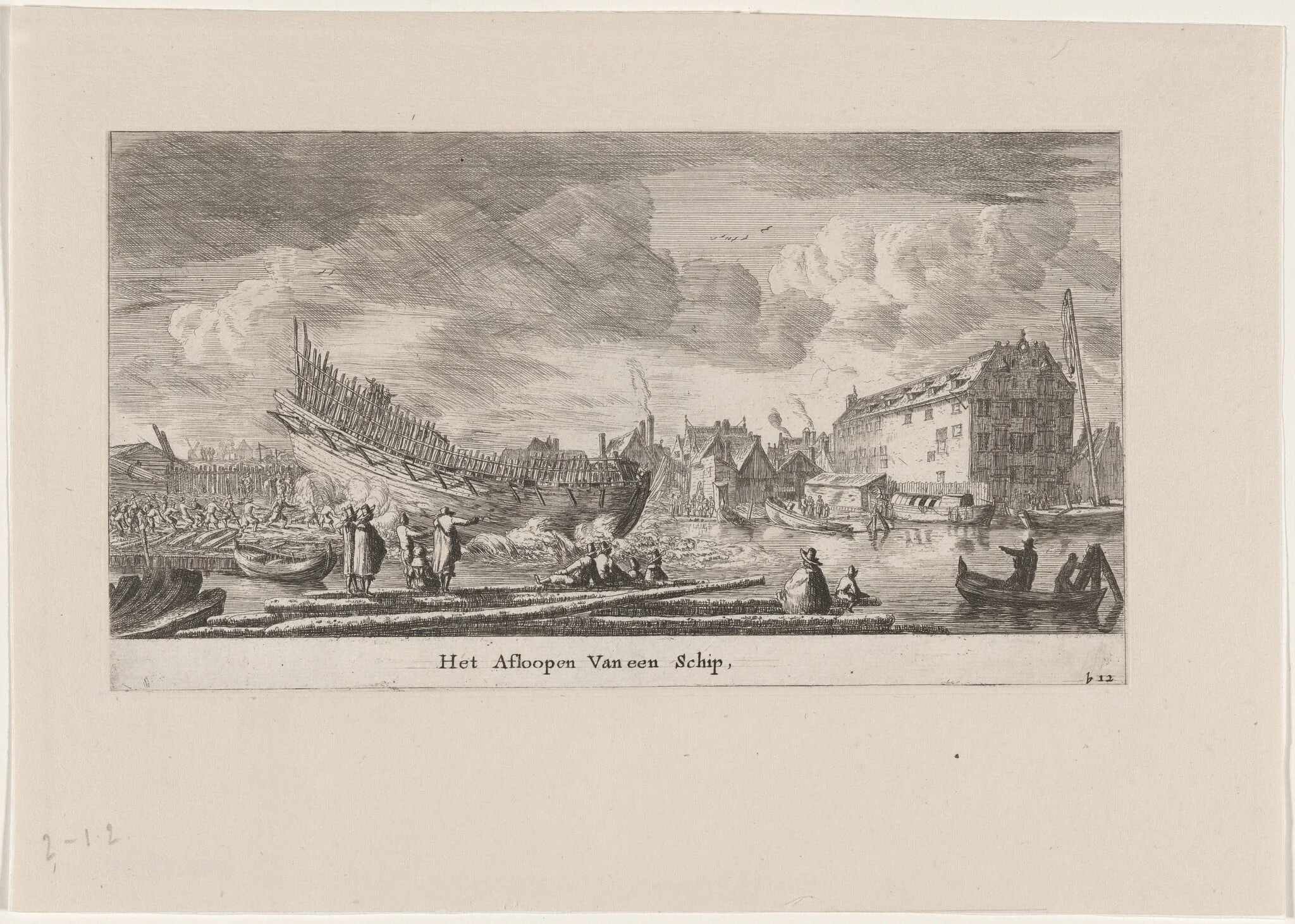 The Launch of a Ship, detail