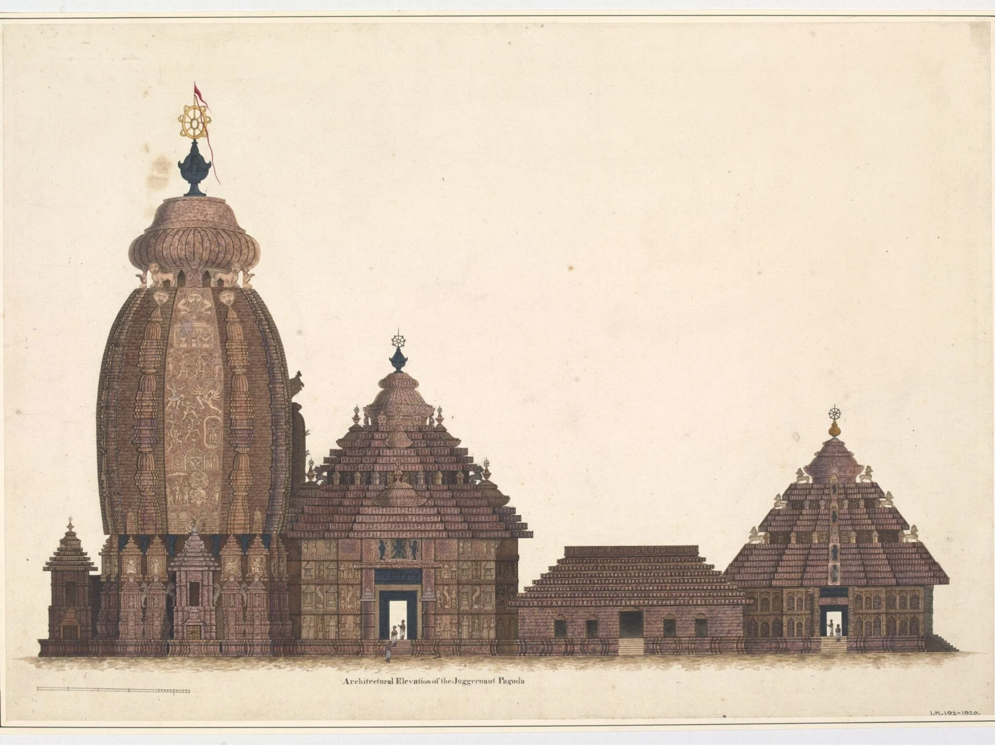 Elevation of the Jagannatha Temple, detail