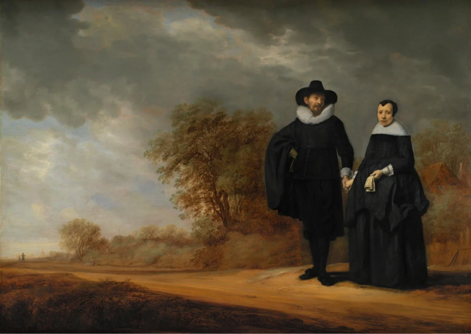 Burgomaster Cornelis Damasz. van der Gracht and his Wife, Jopken Jacobs, in a Landscape, detail
