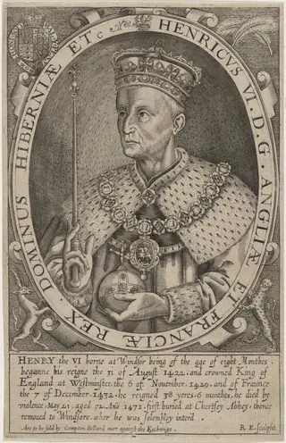 Henry VI of England, by Renold Elstrack, ink, 1598
