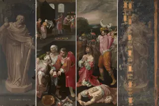 Altarpiece of the Guild of the Barbers and Surgeons, by Ambrosius Francken I, oil, 1591