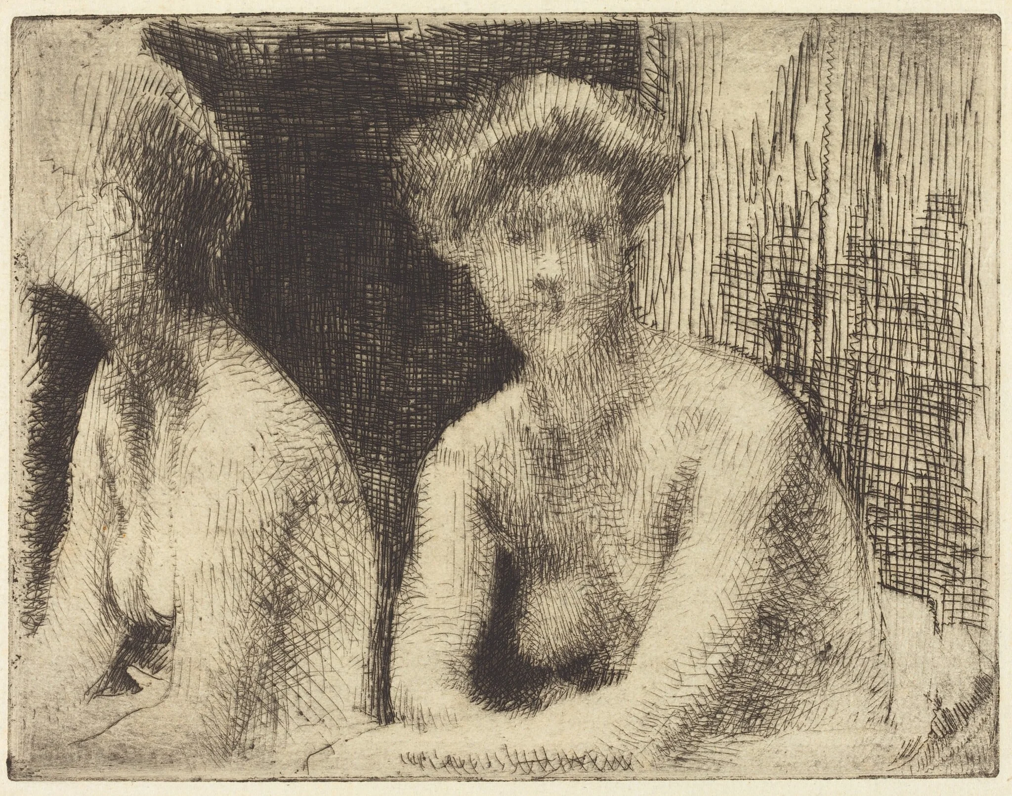 Nude Woman by a Looking Glass (Femme Nue Auprès d'une Glace), detail