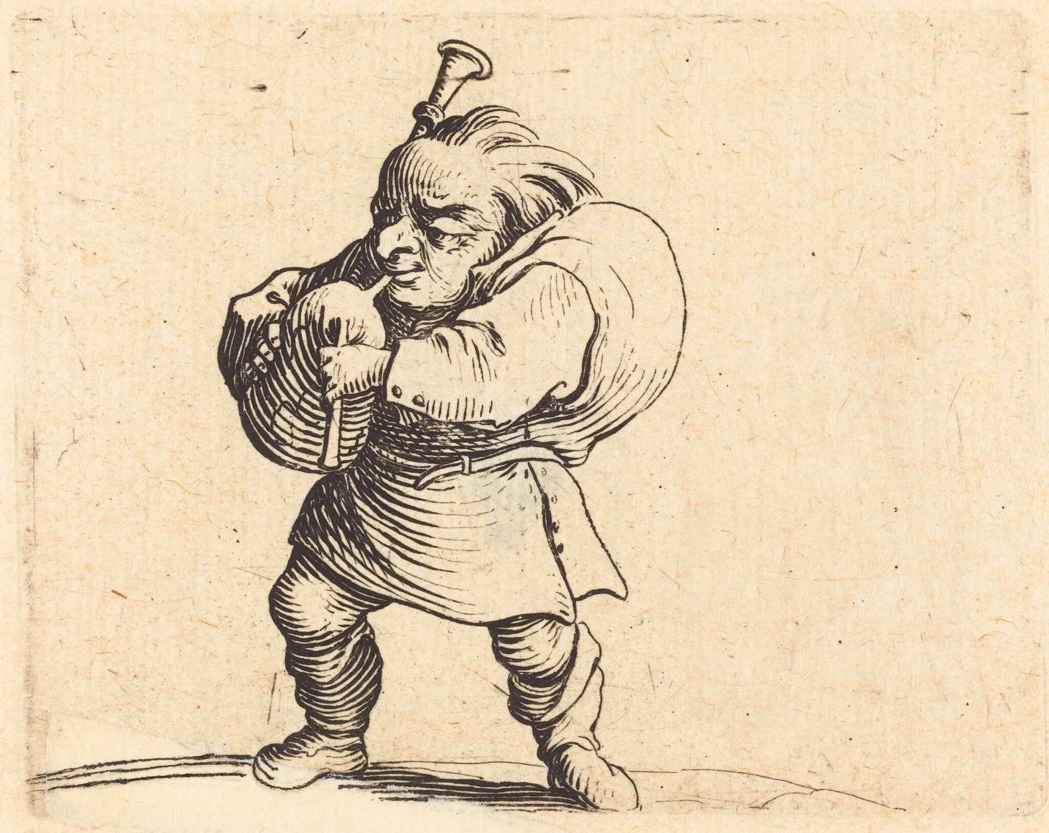 The Bagpipe Player, detail