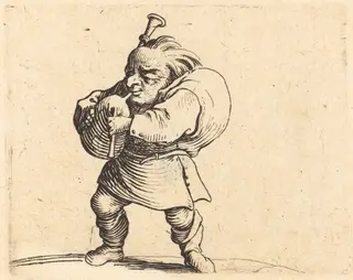 The Bagpipe Player, by Jacques Callot, ink, 1622