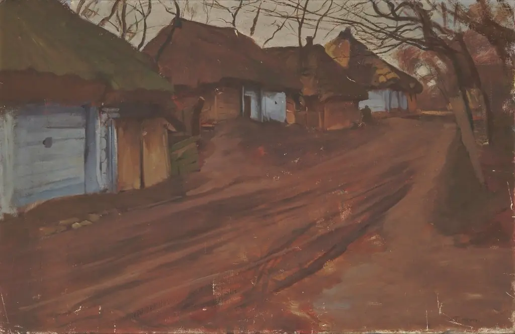 Road to the Village, by Włodzimierz Tetmajer, oil, 1911