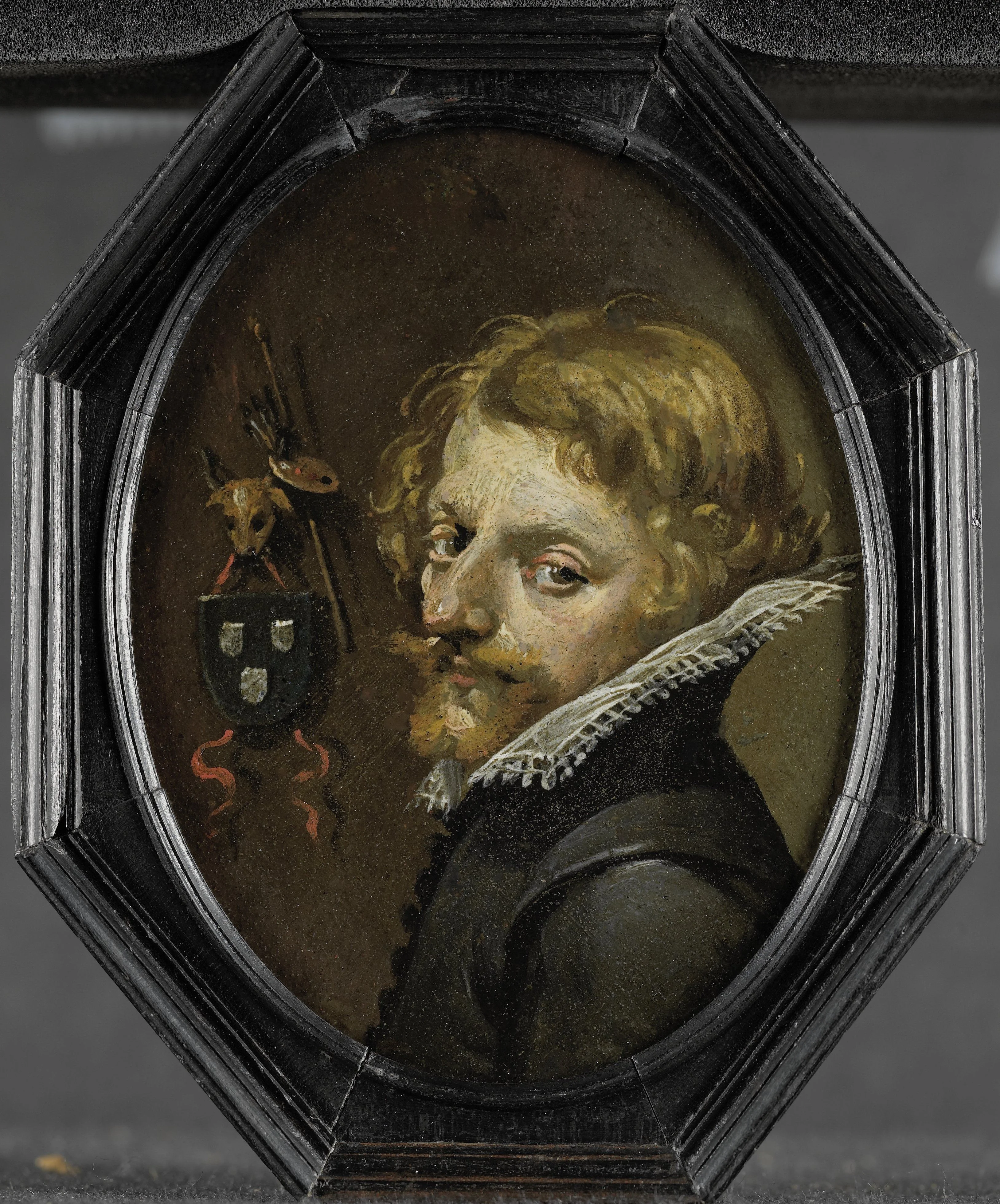 Portrait of a painter (self-portrait?), detail