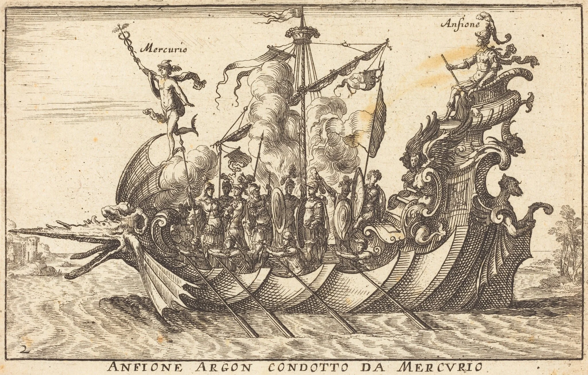 Anfione Argon condotto da Mercurio, detail