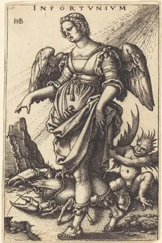 Infortunium (Misfortune), by Sebald Beham, ink, 1541