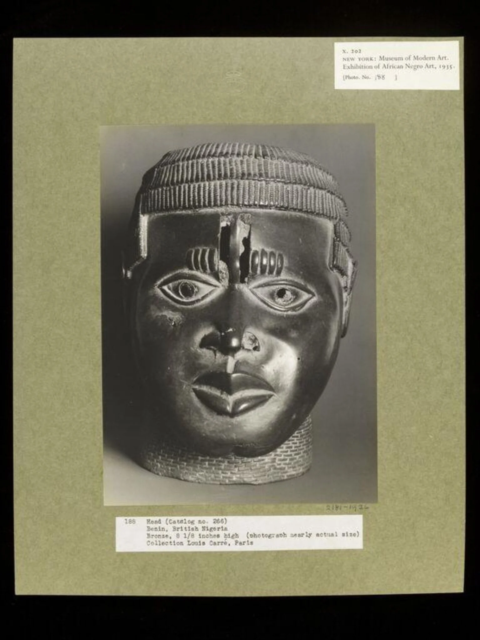 Head of a Youth, Benin, detail
