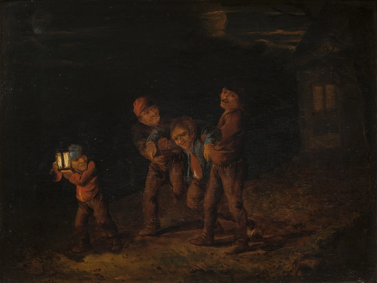 Seeing the Drunkard Home, detail