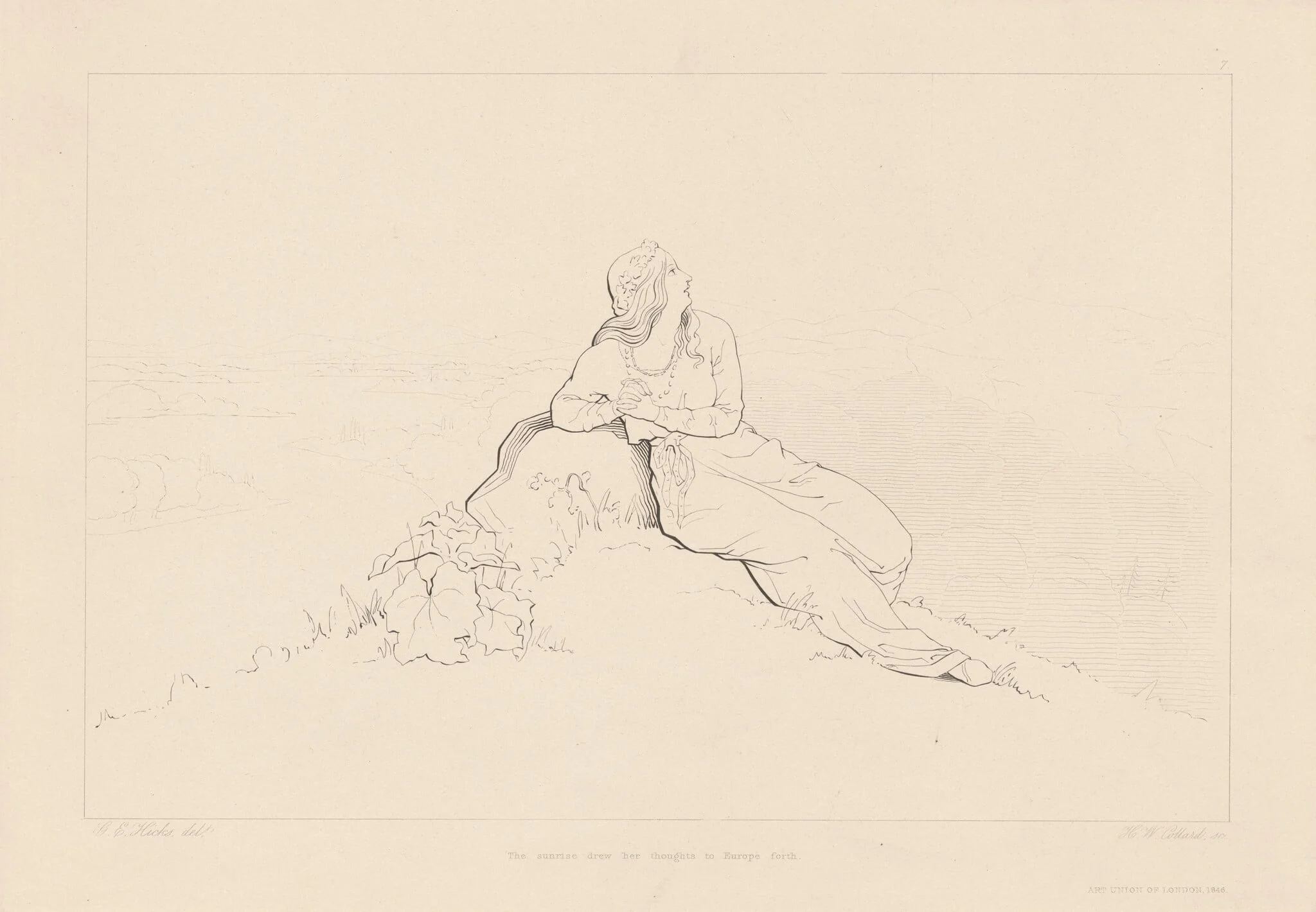 The Sunrise Drew Her Thoughts to Europe, detail