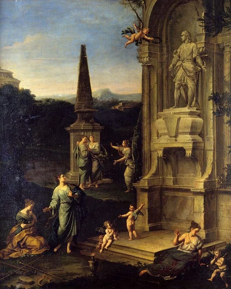 Túmulo Alegórico de Joseph Addison, detail
