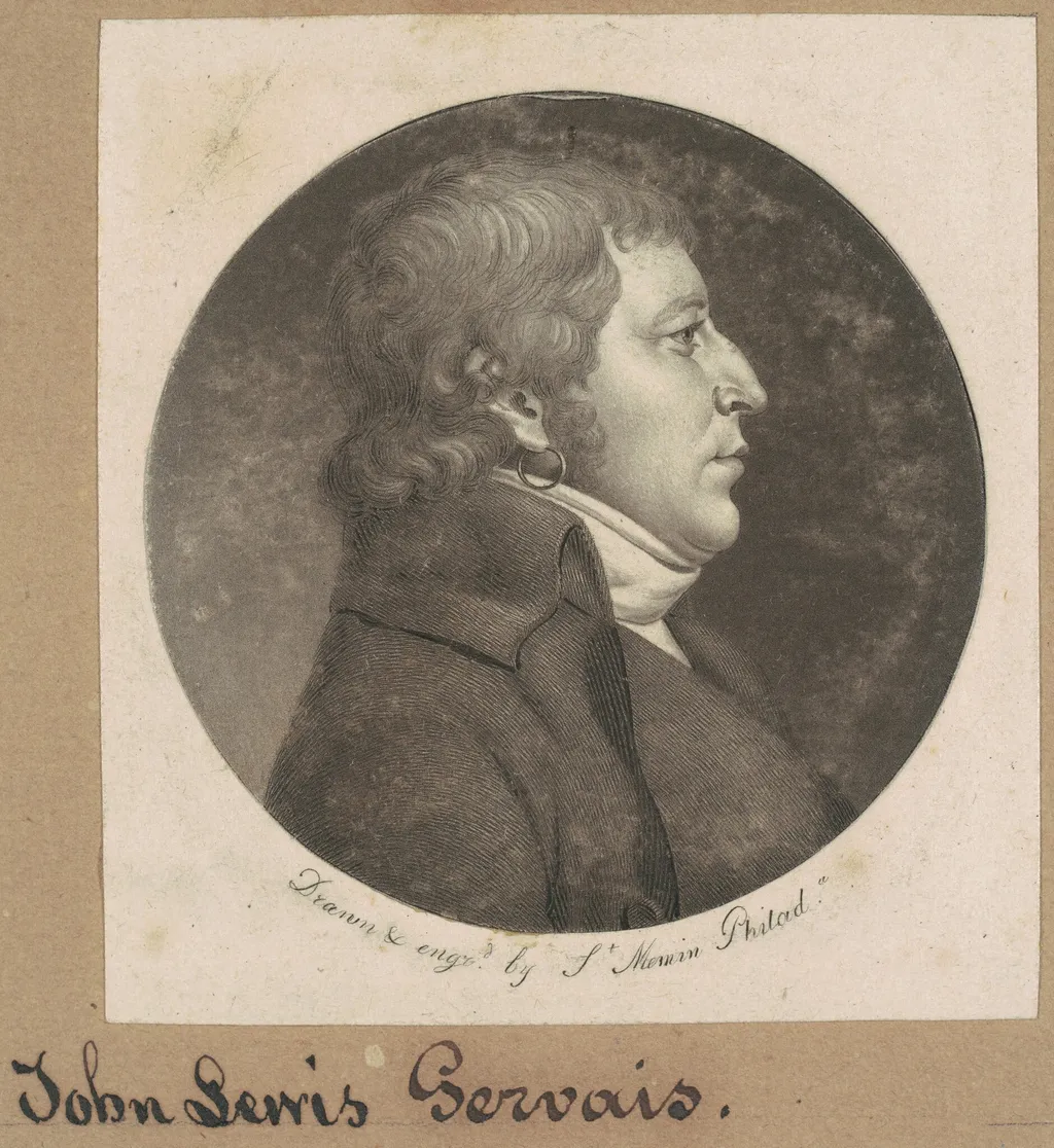 Charles N. D. Gervais, by Charles B. J. Févret de Saint-Mémin, ink, 1800